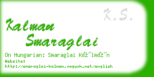 kalman smaraglai business card